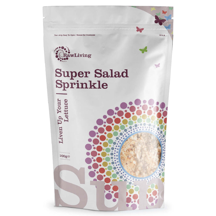 Super Salad Sprinkle | Raw Living UK | Super Foods | Raw Living Super Salad Sprinkle is a Hemp Seed Super Blend, created with Shiitake, Garlic, Seagreens, Klamath Lake Algae, Ascophyllum Wrack & Himalayan Salt.