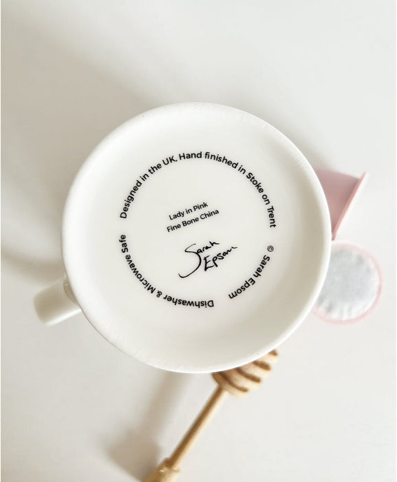 Flamingo Mug, Lady in Pink, Flamingo Design, Fine Bone China Mug - by Sarah Epsom