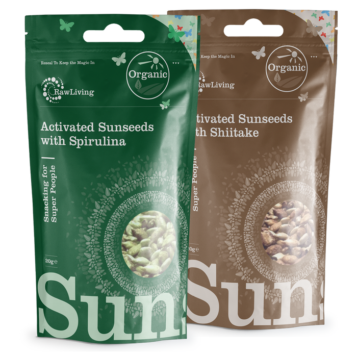 Activated Sunseeds with Shiitake - Organic (33g, 100g, 250g, 500g, 5kg)