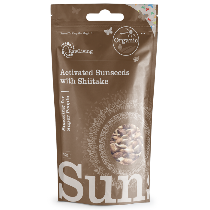 Activated Sunseeds with Shiitake - Organic (33g, 100g, 250g, 500g, 5kg)