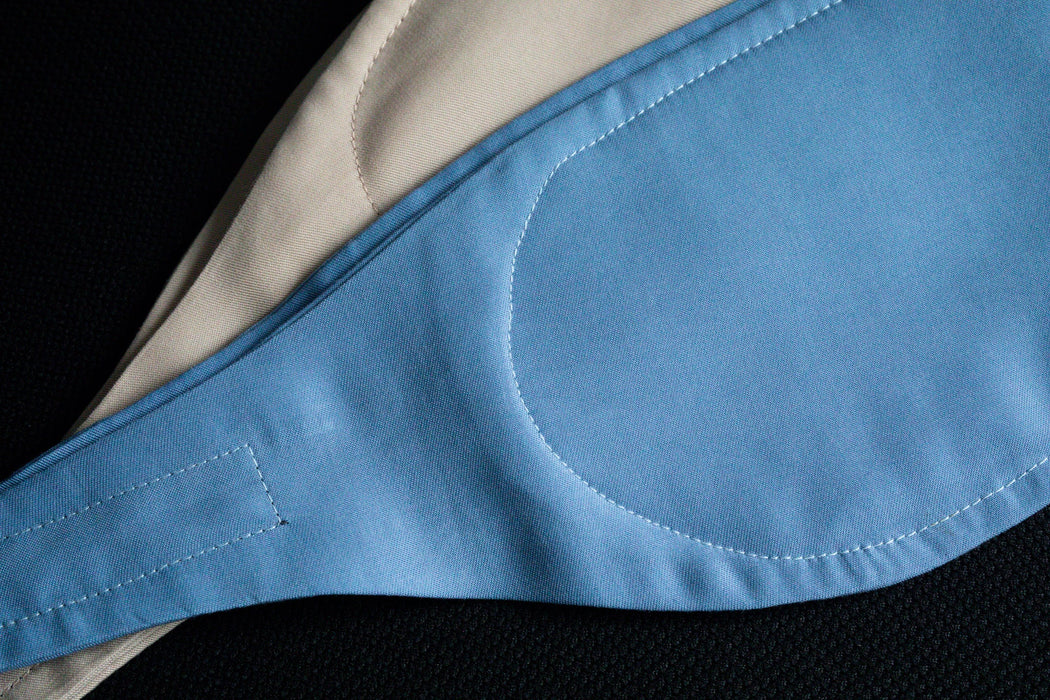 Cosy London sleep masks in Sky Blue and Dune — #color_sky-blue #color_dune
