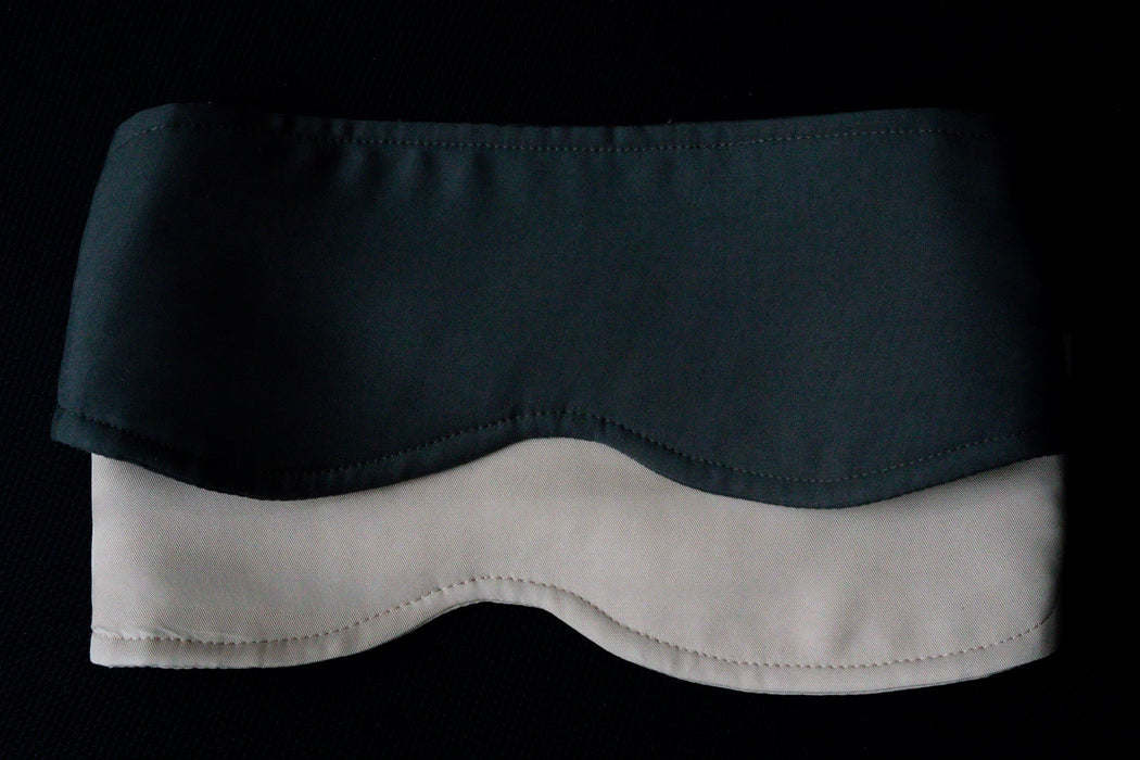 Cosy London sleep masks in Black and Dune — #color_black #color_dune
