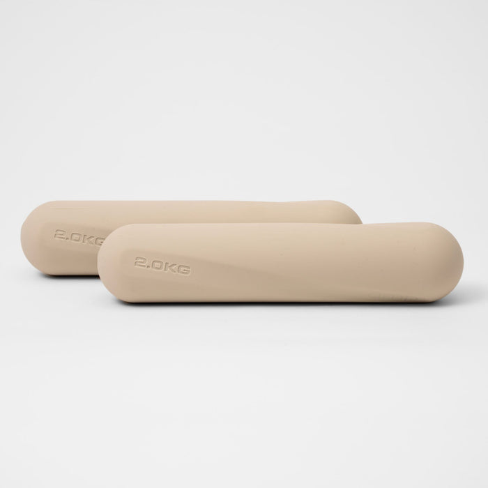 AMP WELLBEING 4KG PAIR DUMBBELL WEIGHTED BARS STONE