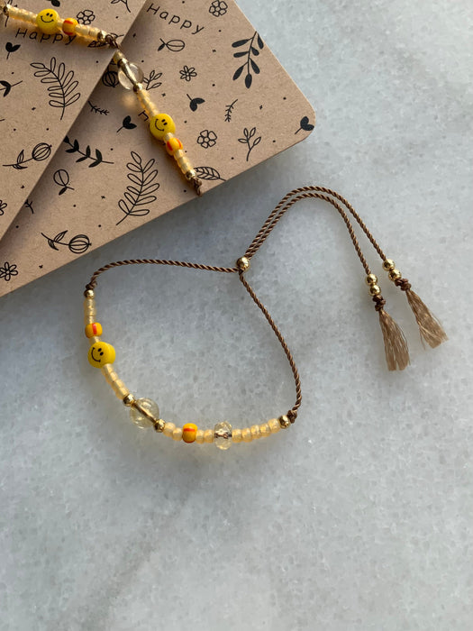 HAPPY Adjustable Bracelet With Citrine