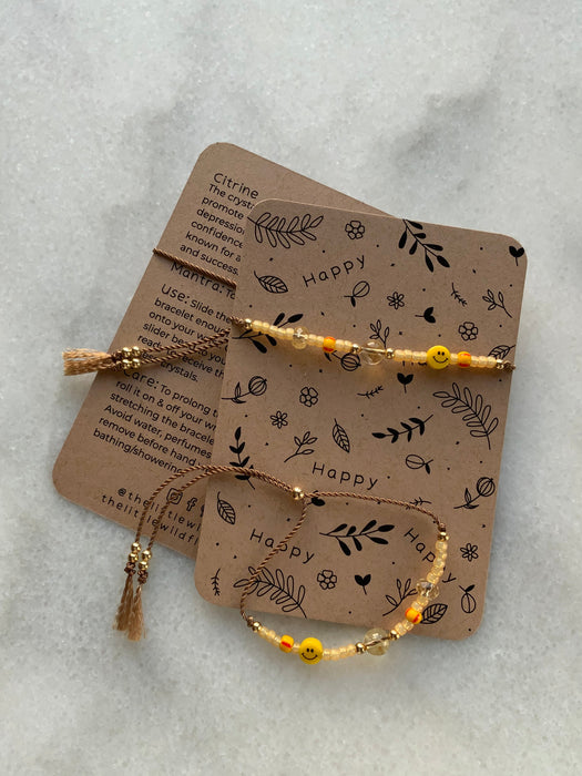 HAPPY Adjustable Bracelet With Citrine