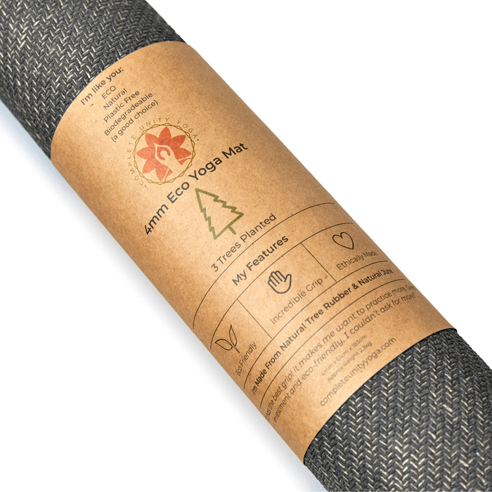 CompleteGrip™ Eco Yoga Mat - Complete Unity Yoga - Space Black 4mm close up #colour_space-black